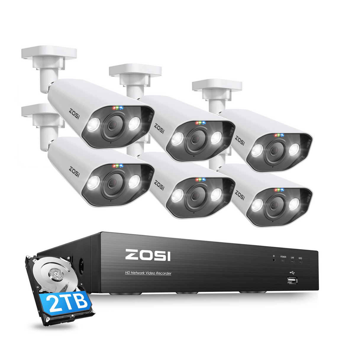 C182 4K 8-Channel PoE Security System + 2TB Hard Drive