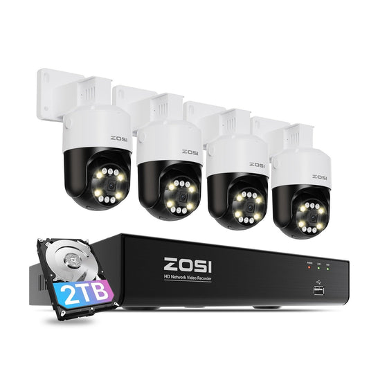 C296B 4K 8-Channel PTZ PoE Security System + 2TB Hard Drive