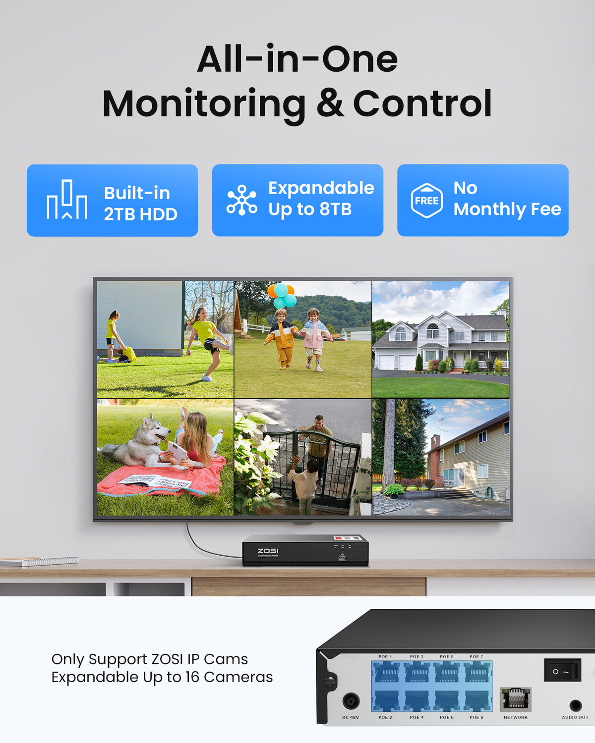 C220 4K 8-Channel PoE Security System + 2TB Hard Drive