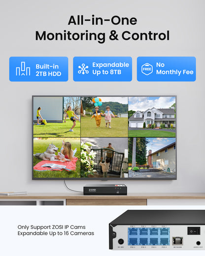 C220 4K 8-Channel PoE Security System + 2TB Hard Drive