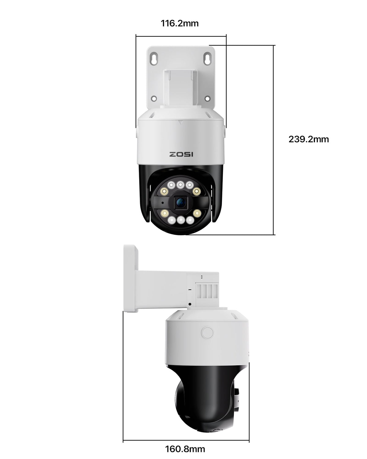 C296B 4K PTZ Security System + Up to 8 Cameras + 2TB / 4TB Hard Drive Zosi