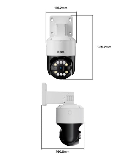 C296B - 4K/5MP PTZ PoE IP Security Camera