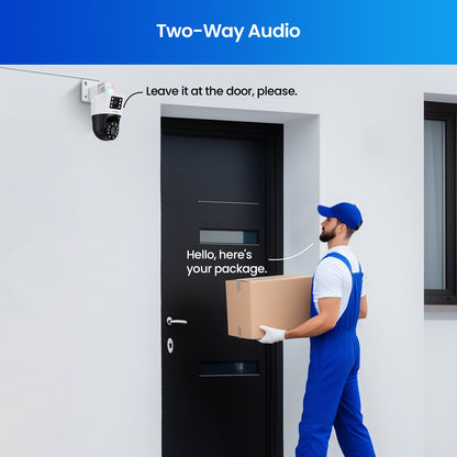 C298 Pan Tilt PoE Camera with Dual-Lens + Max 256GB Local Storage Zosi