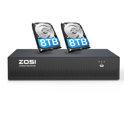 4K 64 Channel Network Video Recorder, Work with PoE Security Camera(No hard drive included)