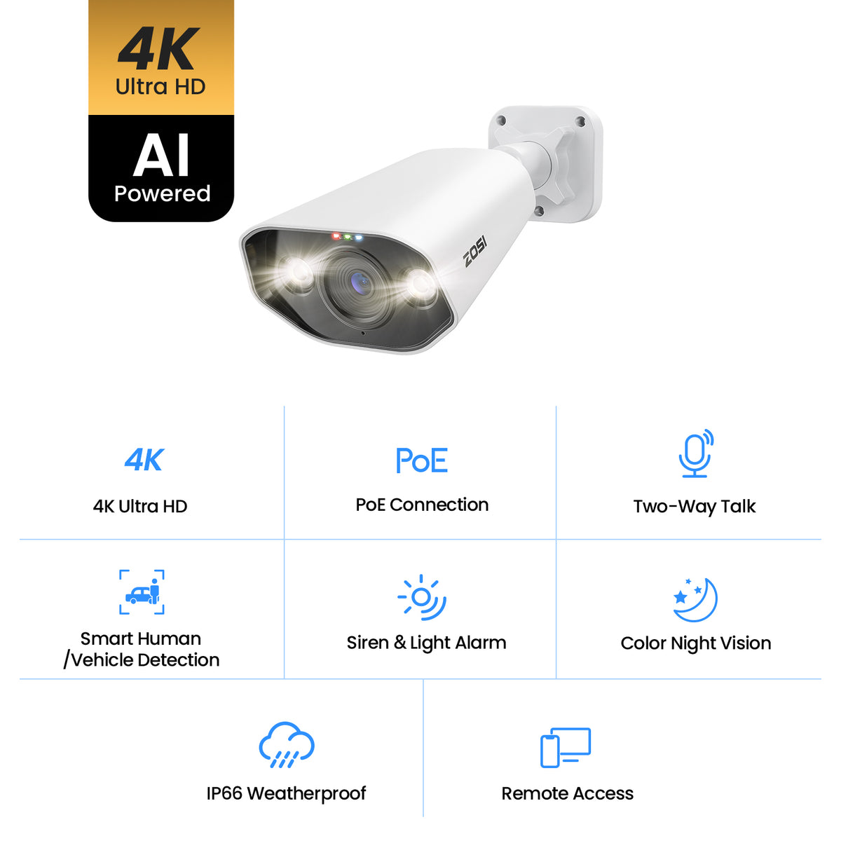 C182 4K 8-Channel PoE Security System + 2TB Hard Drive