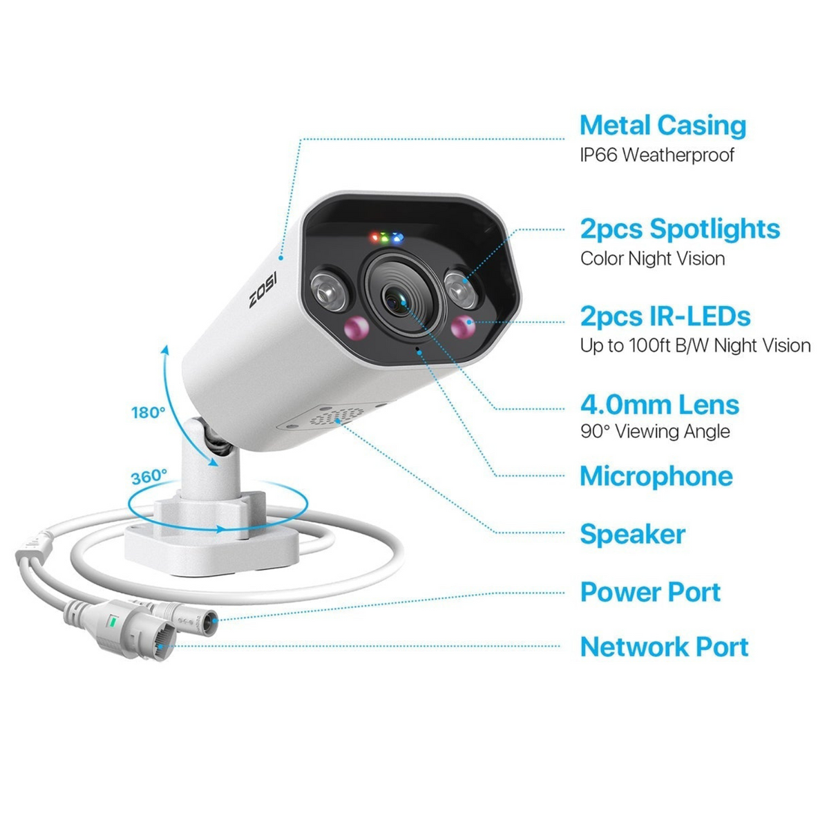 C182 - 4K/5MP PoE IP Security Camera
