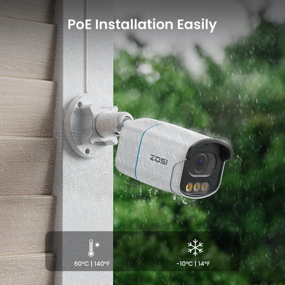 C186A 4K 32-Camera Capable PoE Security System with True Color Night + 4TB Hard Drive