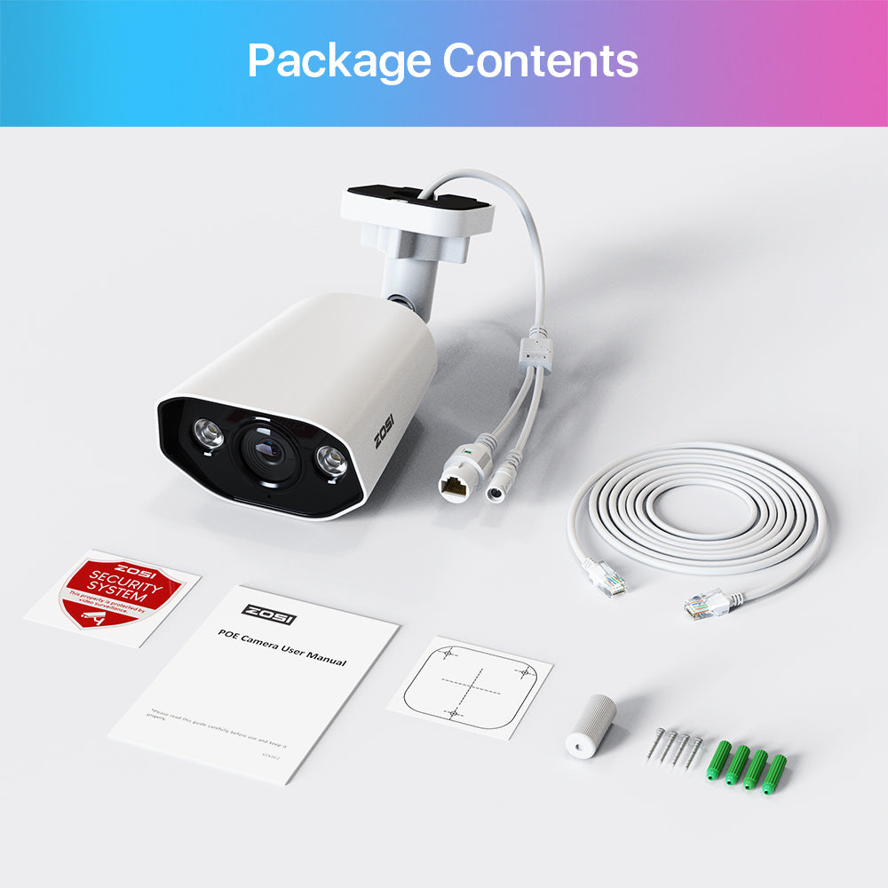 C182 4K Add-on PoE Camera + Person/Vehicle Detection Zosi