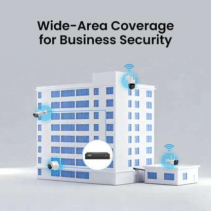 C186A 64 Channel 4K PoE Security Camera System for Business + Include 16TB HDD