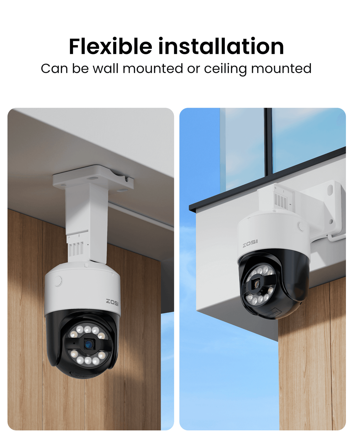 C296B 4K PTZ Security System + Up to 8 Cameras + 2TB / 4TB Hard Drive Zosi